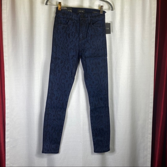 Joe's Jeans The Charlie Black & Blue Snake skin Ankle Skinny Jeans Size 24 🆕 - Picture 6 of 16